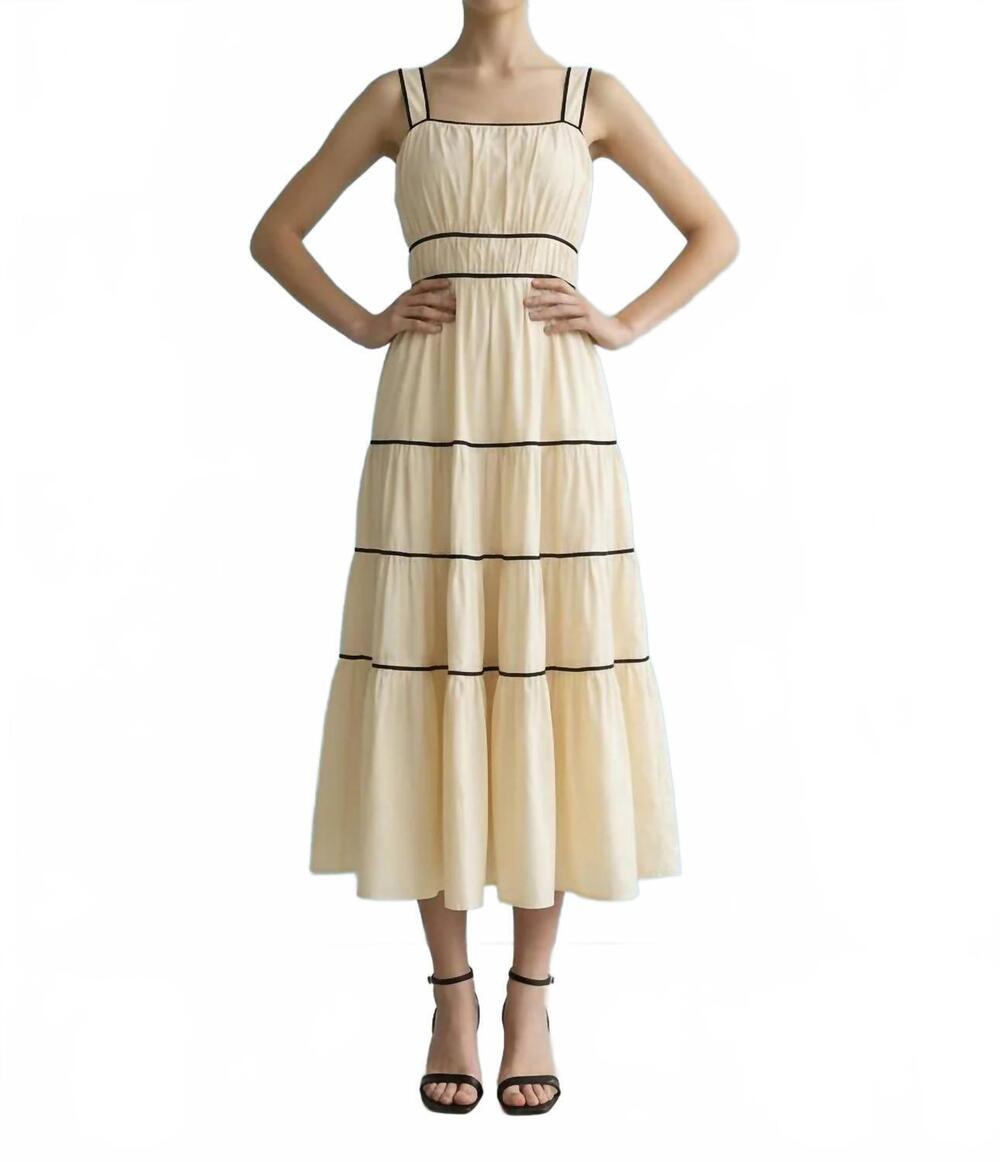 NEW HEYSON côte d'ivoire midi dress in beige